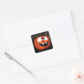 Crazy Pumpkin Vierkante Sticker (Envelop)