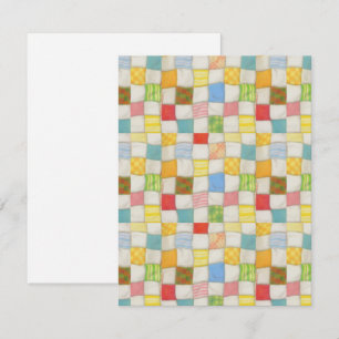 CRAZY QUILT 10,8x14 Plat kaartje / Verticaal Kaart