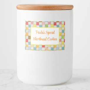 CRAZY QUILT 2"X3" Étiquette de contenants alimenta