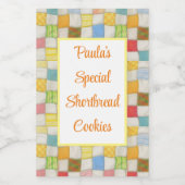 CRAZY QUILT 2x3 Eten Container Etiket II / Vertica (Enkel label)