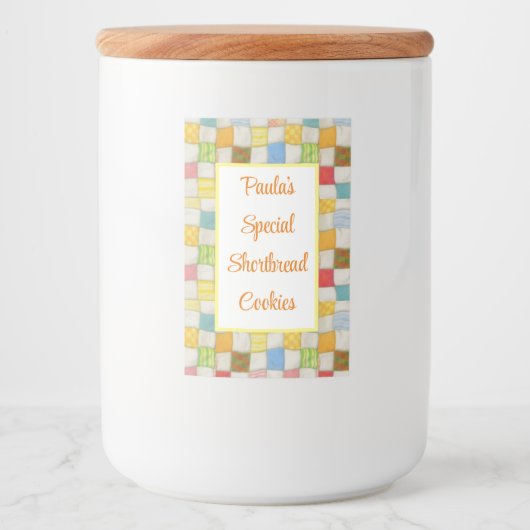 CRAZY QUILT 2x3 Eten Container Etiket II / Vertica (Voorkant)