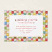 CRAZY QUILT 3,5x2,5 Carte de visite (Devant)