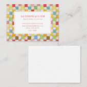 CRAZY QUILT 3.5x2.5 Carte de visite - Horizontal (Devant / Derrière)