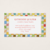 CRAZY QUILT 3.5x2 Carte de visite (Devant)