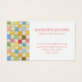 CRAZY QUILT 3.5x2 Carte de visite III (Devant)