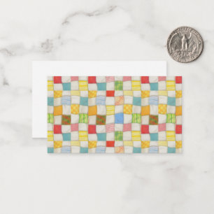 CRAZY QUILT 3,5x2 Carte plate / Horizontale
