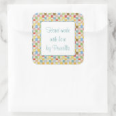 CRAZY QUILT 3" Vierkant "Handgemaakt" Stickers (Tas)