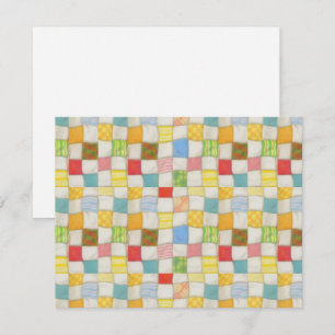 CRAZY QUILT 4,25x5,5 Carte plate / Horizontal