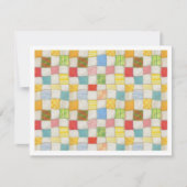 CRAZY QUILT 4,25x5,5 Carte plate / Horizontal blan (Devant)