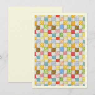 CRAZY QUILT 4,5x6,25 Carte plate / Crème / Vertica
