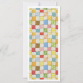 CRAZY QUILT 4x9.25 Carte plate / Blanc / Verticale (Devant)