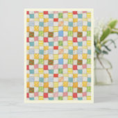 CRAZY QUILT 5,5 x 7,5 Carte plate / Crème / Vertic (Debout devant)