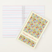 CRAZY QUILT 5.5x8.5 Carnet spiral - Jaune (À l'intérieur)