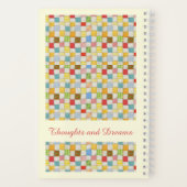 CRAZY QUILT 5.5x8.5 Carnet spiral - Jaune (Verso)