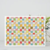 CRAZY QUILT 6.5x8.75 Plat Kaartje / Wit Horizontaa Kaart (Staand voorkant)