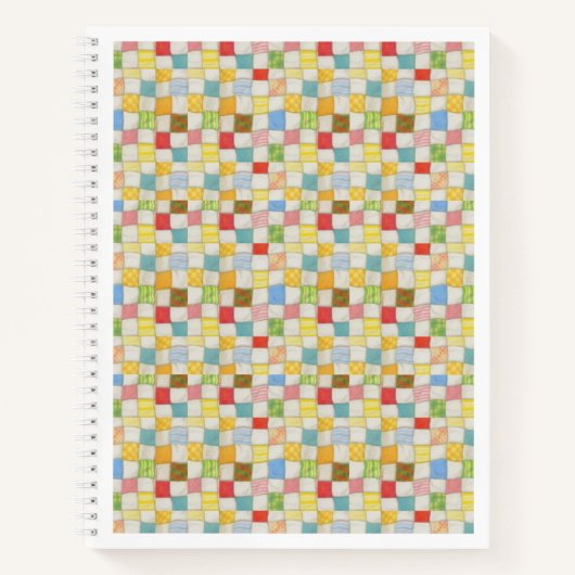 CRAZY QUILT 8,5x11 Carnet Spiral (Devant)
