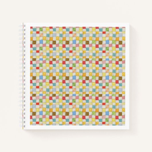 CRAZY QUILT 8,5x8,5 Carnet spiral (Devant)