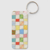 CRAZY QUILT Aluminium Rectangle Sleutelhanger (Achterkant)