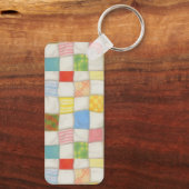 CRAZY QUILT Aluminium Rectangle Sleutelhanger (Achterkant)