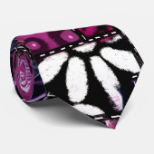 Crazy Quilt Black Cherry Floral Pattern  Stropdas (Opgerold)