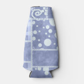 Crazy Quilt Blue Gingham Floral Pattern Flesjeskoeler (Voorkant)