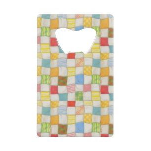 CRAZY QUILT Creditcard Flesopener Kredietkaart Flessenopener