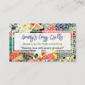 Crazy Quilt Custom Visitekaartje (Voorkant)