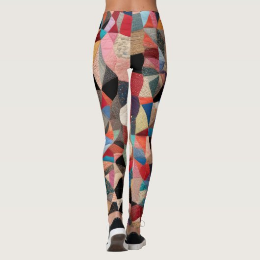 Crazy Quilt Design Leggings (Achterkant)