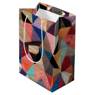 Crazy Quilt Design Medium Cadeauzakje