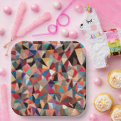 Crazy Quilt Design Papieren Bordje (Feest)