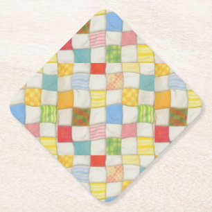 CRAZY QUILT Diamanten Onderzetters van Papier