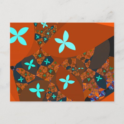 Crazy Quilt - FRACTAL ABSTRACT ONTWERP Uitnodiging Briefkaart (Voorkant)
