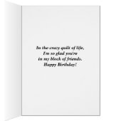 Crazy Quilt Happy Birthday (Binnen (Rechts))