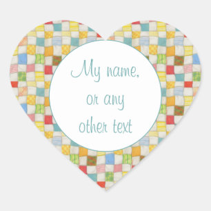 CRAZY QUILT Hart Mat Stickers