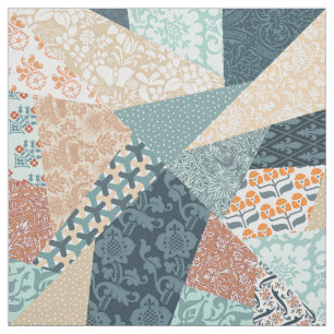 "Crazy Quilt" Imitatie Patchwork Stof