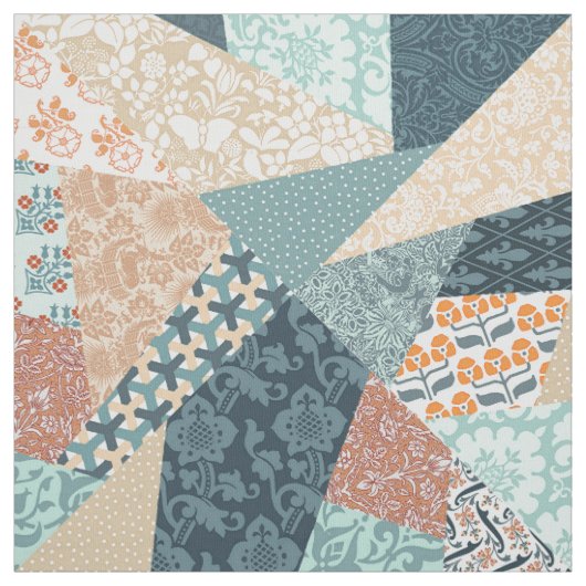 "Crazy Quilt" Imitatie Patchwork Stof (Swatch)