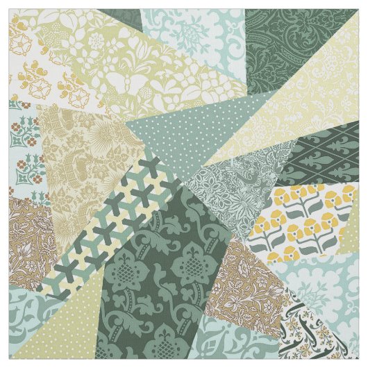 "Crazy Quilt" Imitatie Patchwork Stof (Swatch)