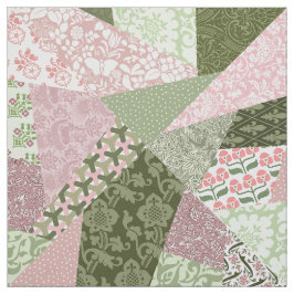 "Crazy Quilt" Imitatie Patchwork Stof
