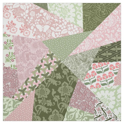 "Crazy Quilt" Imitatie Patchwork Stof (Swatch)