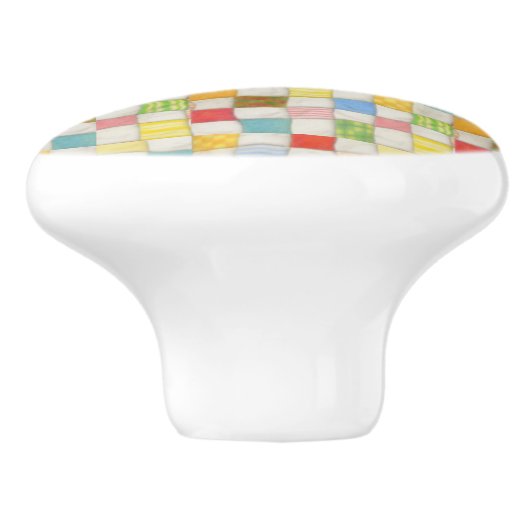 CRAZY QUILT Keramische Pull Keramische Knop (Zijkant)