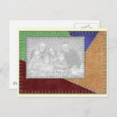 Crazy Quilt Kijk het Briefkaart van het Malplaatje (Voorkant / Achterkant)