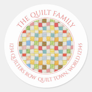 CRAZY QUILT Kleine Ronde Adres Envelop Afdichtinge Ronde Sticker