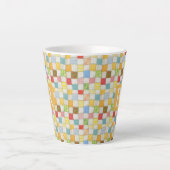 CRAZY QUILT Latte Mug + Texte / Or (Devant)
