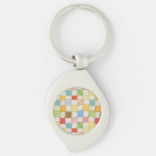 CRAZY QUILT Metalen Wervelende Sleutelhanger