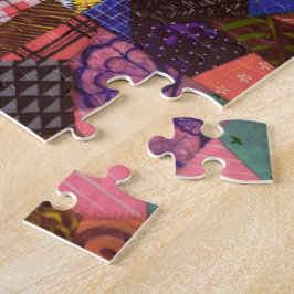 Crazy Quilt Patchwork Quilt Abstract Art Geometric Legpuzzel