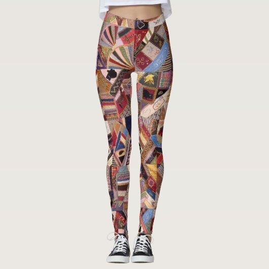 Crazy Quilt Pattern Leggings (Voorkant)