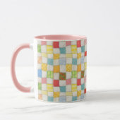 CRAZY QUILT Pink Combo Mug (Gauche)