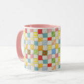 CRAZY QUILT Pink Combo Mug (Devant gauche)
