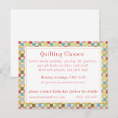 CRAZY QUILT "Quiltlessen" Ansichtkaart / Zakelijk Aankondigingskaart (Voorkant / Achterkant)