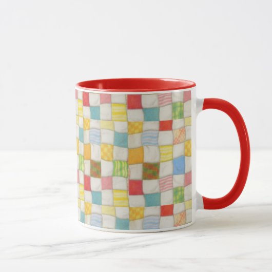 CRAZY QUILT Red Combo Mug (Droite)